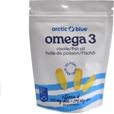 Arctic blue Omega 3 550mg DHA 275mg EPA Vitamin D 400IU 30 kapsúl