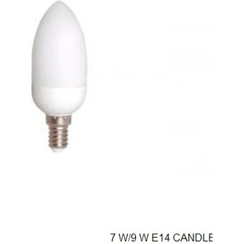Zářivka kompaktní úsporná žárovka ECO 7 W E14 candle 2700K