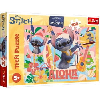 Trefl Пъзел Trefl от 100 части - Стич и приятели в действие (16495)