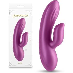  Вибратор тип заек, компактен, 17, 4см. - Seduction Angel Magenta (NSTOYS1105)