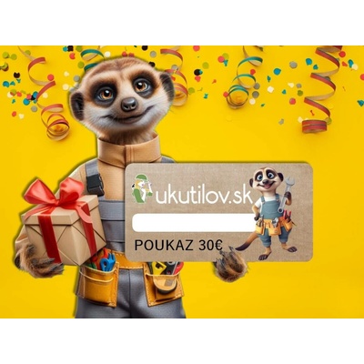 uKUTILOV Darčeková poukážka MAJSTER 30€