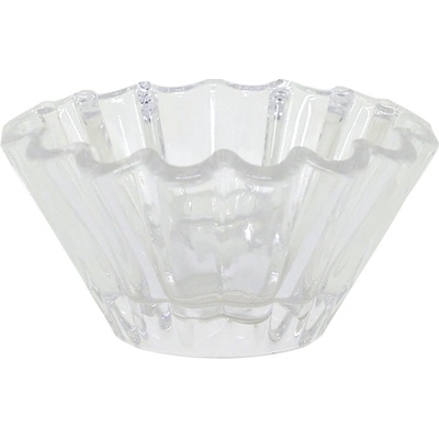 Chic Antique Svícen Grooves Clear, čirá barva, sklo