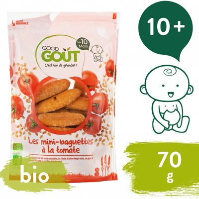 Good Gout Bio Mini bagetky s rajčátky 70 g – Zboží Dáma