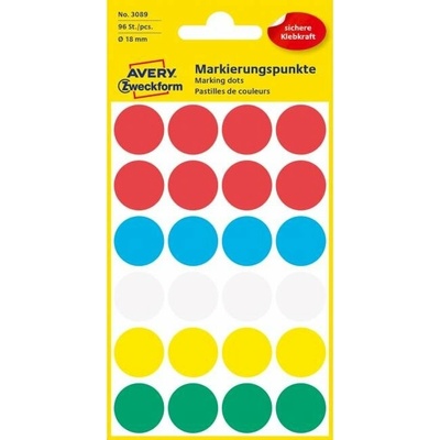 avery zweckform Etikety kruhové 18mm Avery mix farieb
