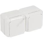 Legrand - Двойна домашна розетка 250V/16A FORIX IP44 бяла (LR0110)