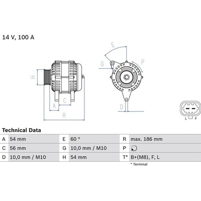 BOSCH 0 986 083 400 generátor (0986083400)
