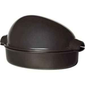 Emile Henry 42 х 28 см голяма черна керамична форма за печене emile henry