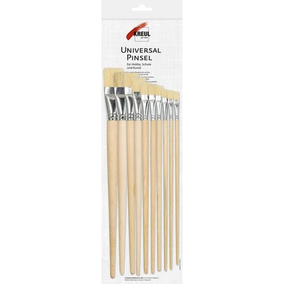 Kreul Universal Bristle Комплект плоски четки 10 бр (47390)