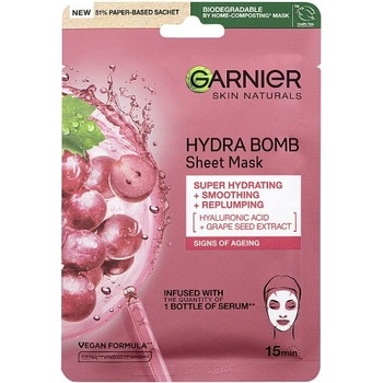 Garnier Skin Naturals Hydra Bomb v textilní maska s výtažkem z hroznů 28 g