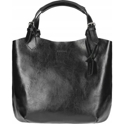 Wojas shopper kabelka z pravé kůže černá