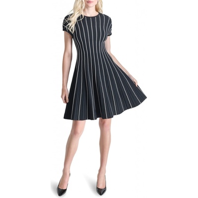 DKNY S/L Ribbed Tippedfit Blk Cream