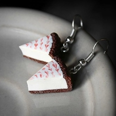 CircusMind sladké náušnice Fimo cheesecake S4601