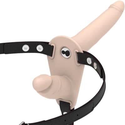 FETISH PODRIADENÝ POSTROJ DVOJITÁ PENETRÁCIA S VIBRÁTOROM NA PLEŤ