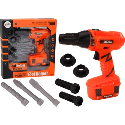 mamido Dětská vrtačka s vrtáky oranžová