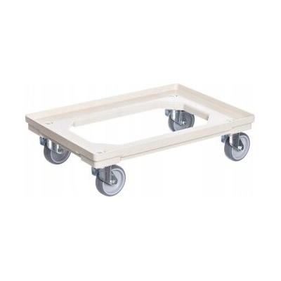 PK Group Vozík pod přepravky 4 otočná gumové kolečka 100 mm béžový
