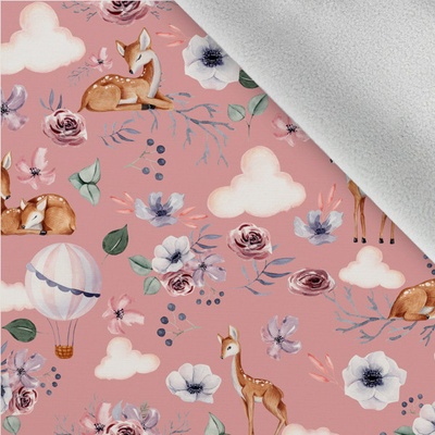 Takoy Látka softshell zimní nature /příroda starorůžová – Zboží Mobilmania