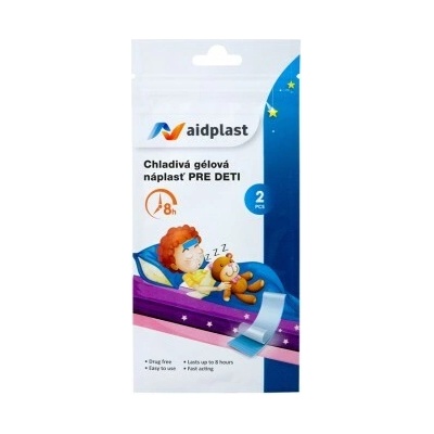 Aidplast Chladivé hydrogélové náplasti pre deti 2 ks 5×12cm