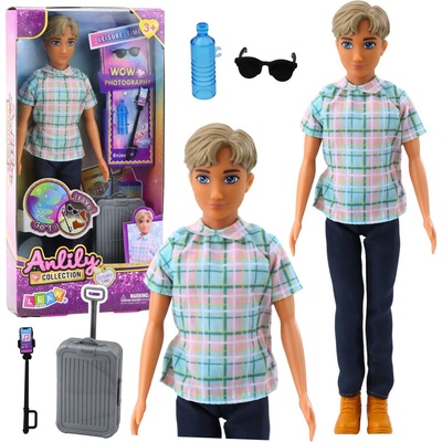 LEAN Toys Anlily Chlapec Příslušenství Kufřík Selfie Tyč Brýle Láhev