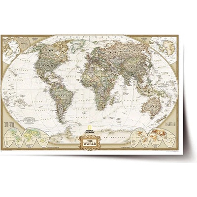 Sablio Plakát Mapa světa - 90x60 cm – Zboží Dáma