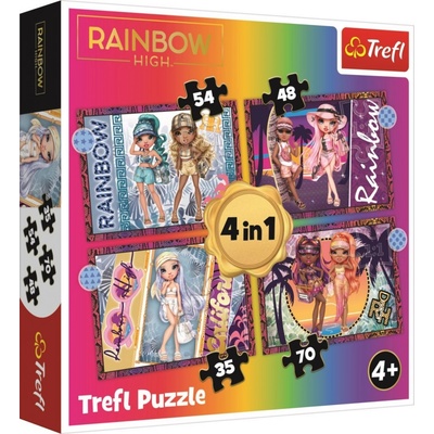 TREFL Rainbow High: Módní panenky 4v1 35,48,54,70 dílků