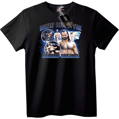 NOONEBRAND Тениска Drew McIntyre Разбити Мечти - L, White