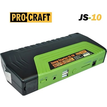 PRO-CRAFT Стартерно зарядно устройство, тип Power Bank, 200A, 12V, 4x2.5Ah, 10000 mAh, PROCRAFT JS-10 (06751)