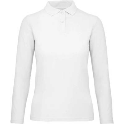 B&C ID001 LSL Dámská polokošile s dlouhým rukávem white