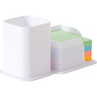 Sworld Моливник с поставка за листчета, 2в1, бял (1060180091)