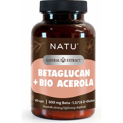 NATU BetaGlukán 500 mg s BIO acerolou 60 kapsúl