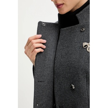 Morgan Палто с вълна Morgan в сиво GBROCHE (GBROCHE)