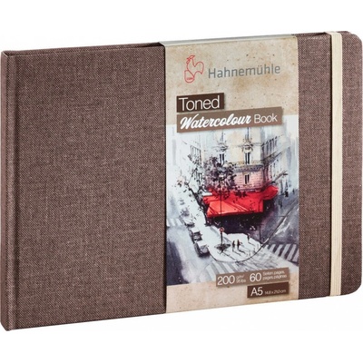 Hahnemühle akvarelový blok Toned watercolour BOOK 200 GR/M2 BÉŽOVÁ 30 LISTOV/60 stán 14x14CM