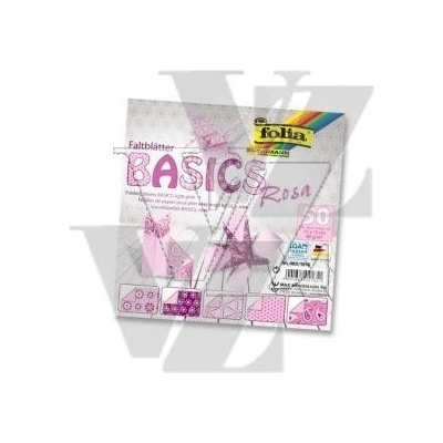 Origami papírky 10x10 Basic růžový Folia Bringmann TBF4631010