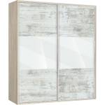 Bogdan Furniture G Двукрилен гардероб с плъзгащи врати Мебели Богдан Модел bm-ava 4, кристал със сонома - bogdanmebel