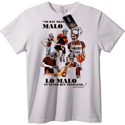NOONEBRAND Тениска Градски Стил Без ЛошJob - 2XL, White