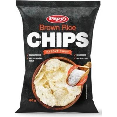 Vepy Brown Rice Chips rýžové chipsy solené bez lepku 60 g