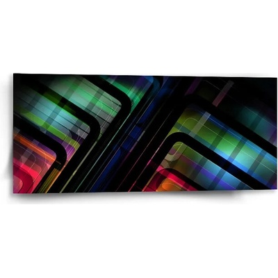 Sablio Obraz Čierne pásiky - 110x50 cm