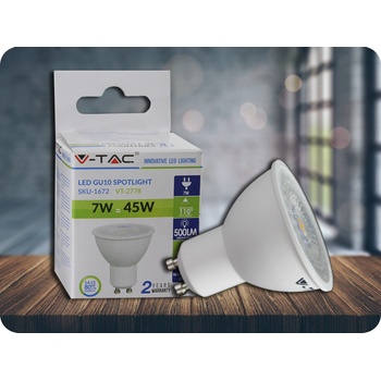 V-TAC LED žiarovka GU10 7W studená biela
