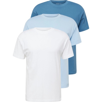 Abercrombie & Fitch Тениска 'ESSENTIAL' синьо, бяло, размер S
