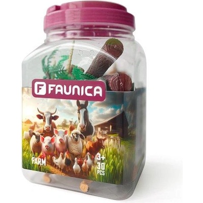 Faunica Комплект фигурки на животни в мега тръба - Ферма