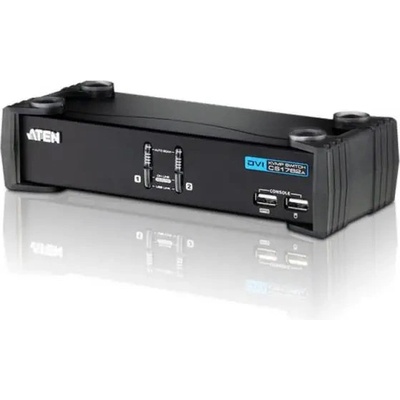 ATEN KVMP превключвател, ATEN CS1762A-AT, 2-портов, USB, DVI, Audio (ATEN-CS1762A-AT-G)