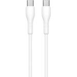 Jellico Кабел Jellico B9, USB-C към USB-C, PD, 66W, 1 метър, бял (B9)
