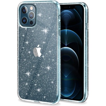 IPhone Силиконов блестящ гръб Lily Crystal Glitter за IPhone 13 Pro, Прозрачен (6140)