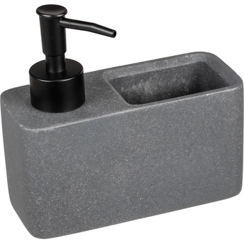WENKO 54669100 - Дозатор за течен сапун RESA 14, 5x14, 3 см сив/черен (WE0424)