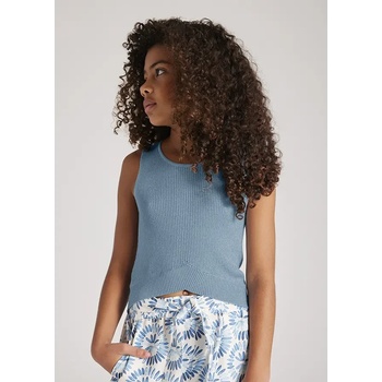 MAYORAL Топ трикотажен рипс в син цвят за момиче Майорал