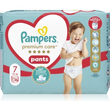 Pampers Premium Care Pants Size 7 еднократни пелени гащички 15+ kg 36 бр