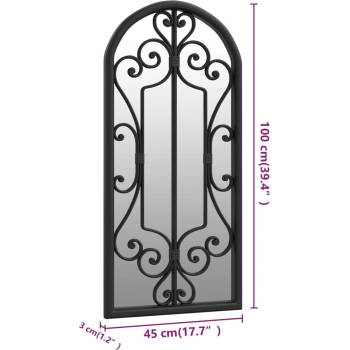 Image 1 of vidaXL Огледало, черно, 100x45 см, желязо, за употреба на закрито (3093544)