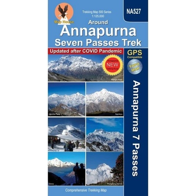 Around Annapurna - 7 Passes Trek - turistická mapa