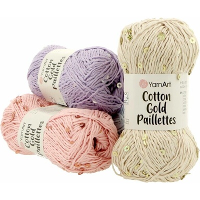 YarnArt Cotton Gold Paillettes 50g 140m