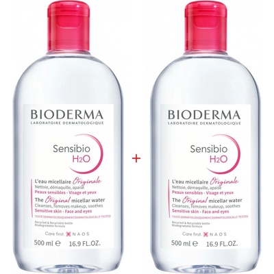 Bioderma Sensibio H2O micelární voda 2 x 500 ml dárková sada – Hledejceny.cz
