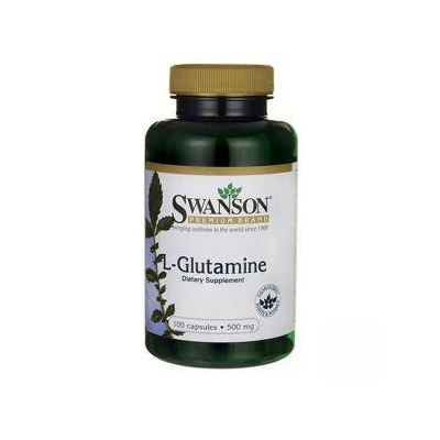 SWANSON Л-Глутамин Swanson 500mg. , 100 Caps. , 4449